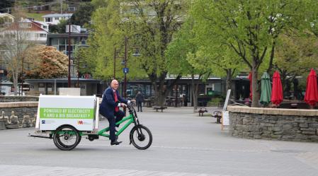 Jim takes a ride on an ebike in QTC