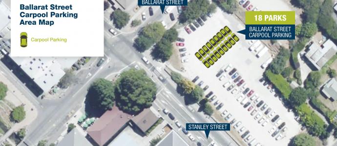 QLDC Carpooling Ballarat Carpark Map Feb16