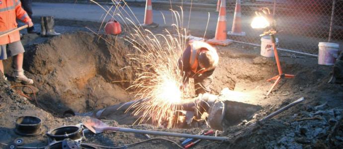 Welding the main