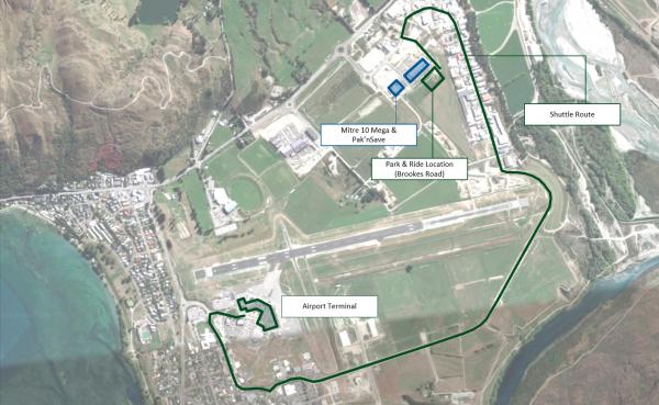 Queenstown Airport Park Ride Location